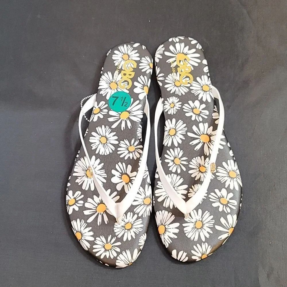 BRAND NEW G BY GCB DAISY'S THONG FLIP FLOPS SANDAL
